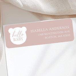 ハローベビーベア赤ちゃんシャワーアドレス ラベル