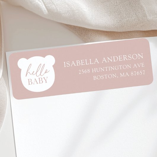 ハローベビーベア赤ちゃんシャワーアドレス ラベル