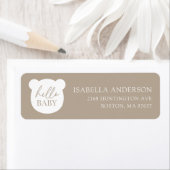 ハローベビーベア赤ちゃんシャワーアドレス ラベル (インサイチュ)