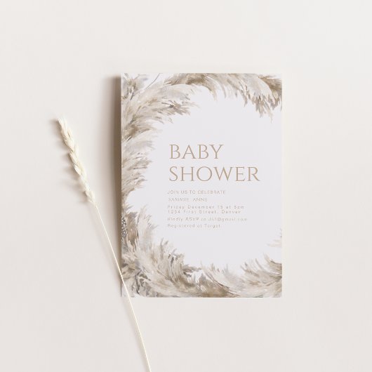 ハローベビーベビーシャワーパーティの招待状テンプレート 招待状