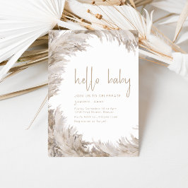 ハローベビーベビーシャワーパーティの招待状テンプレート 招待状