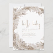 ハローベビーベビーシャワーパーティの招待状テンプレート 招待状 (正面)