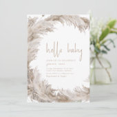 ハローベビーベビーシャワーパーティの招待状テンプレート 招待状 (スタンド正面)