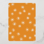 ハローベビーボホサンシャインベビーシャワー 箔招待状 (裏面)