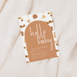 ハローベビーボホスタイルベビーシャワー招待状 招待状