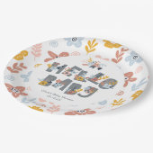 ハローベビーボホフローラベビーシャワー紙プレート ペーパープレート (アングル)