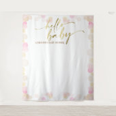 ハローベビーボホベビーガールシャワーバックドロップ タペストリー (正面)