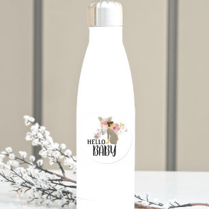 ハローベビーボホワイルドフラワーベビーシャワー ラウンドシール
