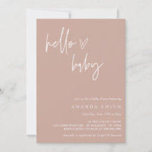 ハローベビーミニマリスト女の子ボホベイビーシャワー