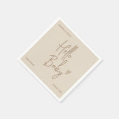 ハローベビーミニマル男女兼用リストベビーシャワー スタンダードカクテルナプキン (角)