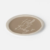 ハローベビーミニマル男女兼用リストベビーシャワー ペーパープレート (アングル)