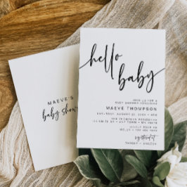 ハローベビーモダンクラシックベイビーシャワー招待状 招待状