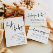 ハローベビーモダンクラシックベイビーシャワー招待状 招待状