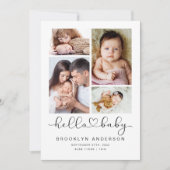 ハローベビーモダンフォーフォト新生児 サンキューカード (正面)