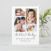 ハローベビーモダンフォーフォト新生児 サンキューカード (スタンド正面)