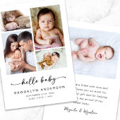 ハローベビーモダンフォーフォト誕生 案内状