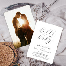 ハローベビーモダンミニマルフォトベビーシャワー