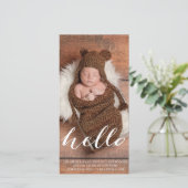 ハローベビーモダン誕生発表フォトカード 案内状 (スタンド正面)