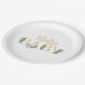 ハローベビーユーカリプレート ペーパープレート (アングル)