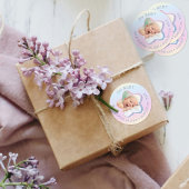 ハローベビーレインボー&スターカスタムフォト ラウンドシール