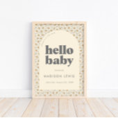 ハローベビーレトロボホデイジーウェルカムポスター ポスター