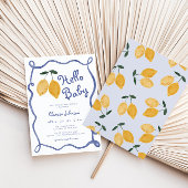 ハローベビーレモイタリアンンアマルフィボーイズベビーシャワー 招待状