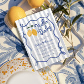 ハローベビーレモンボーイズ赤ちゃんシャワー 招待状