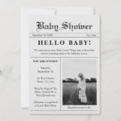 ハローベビー新聞フォトベビーシャワー 招待状 (正面)