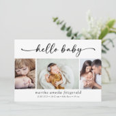 ハローベビー書道3写真誕生 案内状 (スタンド正面)