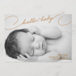 ハローベビー生まれたばかりの- Birth Announcement 案内状
