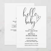 ハローベビー男女兼用オールインワンベイビーシャワー 招待状 (正面/裏面)