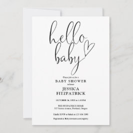 ハローベビー男女兼用オールインワンベイビーシャワー 招待状