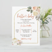 ハローベビー秋ハーベストカボチャ赤ちゃんシャワー 招待状 (スタンド正面)