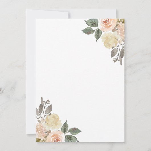 ハローベビー秋ハーベストカボチャ赤ちゃんシャワー 招待状 (裏面)