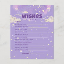 ハローベビー紫の夢の赤ちゃんシャワーを願う