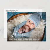 ハローベビー誕生のお知らせ ポストカード (正面/裏面)