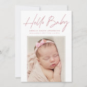 ハローベビー2フォト誕生 案内状 (正面)