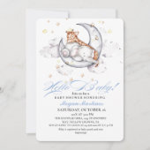 ハローベビー!かわいい象&キリン赤ちゃんシャワー 招待状 (正面)