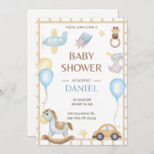 ハローベビー | トイズお洒落ベビーシャワー招待状 招待状 (正面/裏面)