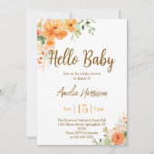 ハローベビー!フローラエレガントベビーシャワー招待状 招待状 (正面)