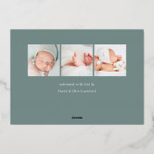 ハローベビー |ホイル誕生のお知らせ 箔招待状 (裏面)