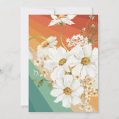 ハローベビー |レトロデイジーレインボーベビーシャワー 招待状 (裏面)