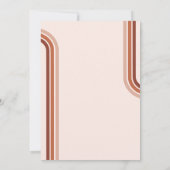 ハローベビー | レトロピンク&テラコッタベビーシャワー 招待状 (裏面)