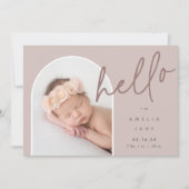 ハローベビー |写真の誕生のお知らせ 案内状 (正面)