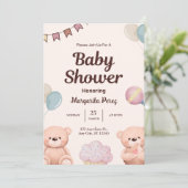 ハローベビー |甘いお祝いの招待状 招待状 (スタンド正面)