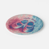 ハローベビー- 魅力的 ペーパープレート (アングル)