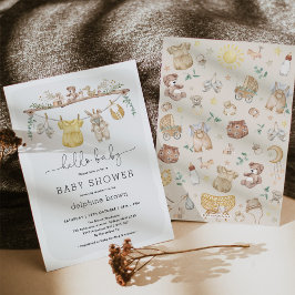 ハローベビー Boho Baby モダン Cloths Shower | Boho 招待状