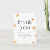 ハローベビー | Boho Sunshine赤ちゃんシャワー サンキューカード (正面)