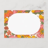 ハローベビー | Groovyレトロフラワーズボホー サンキューカード (裏面)