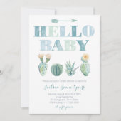 ハローベビーPicklyベビーシャワー用の梨のカード 招待状 (正面)